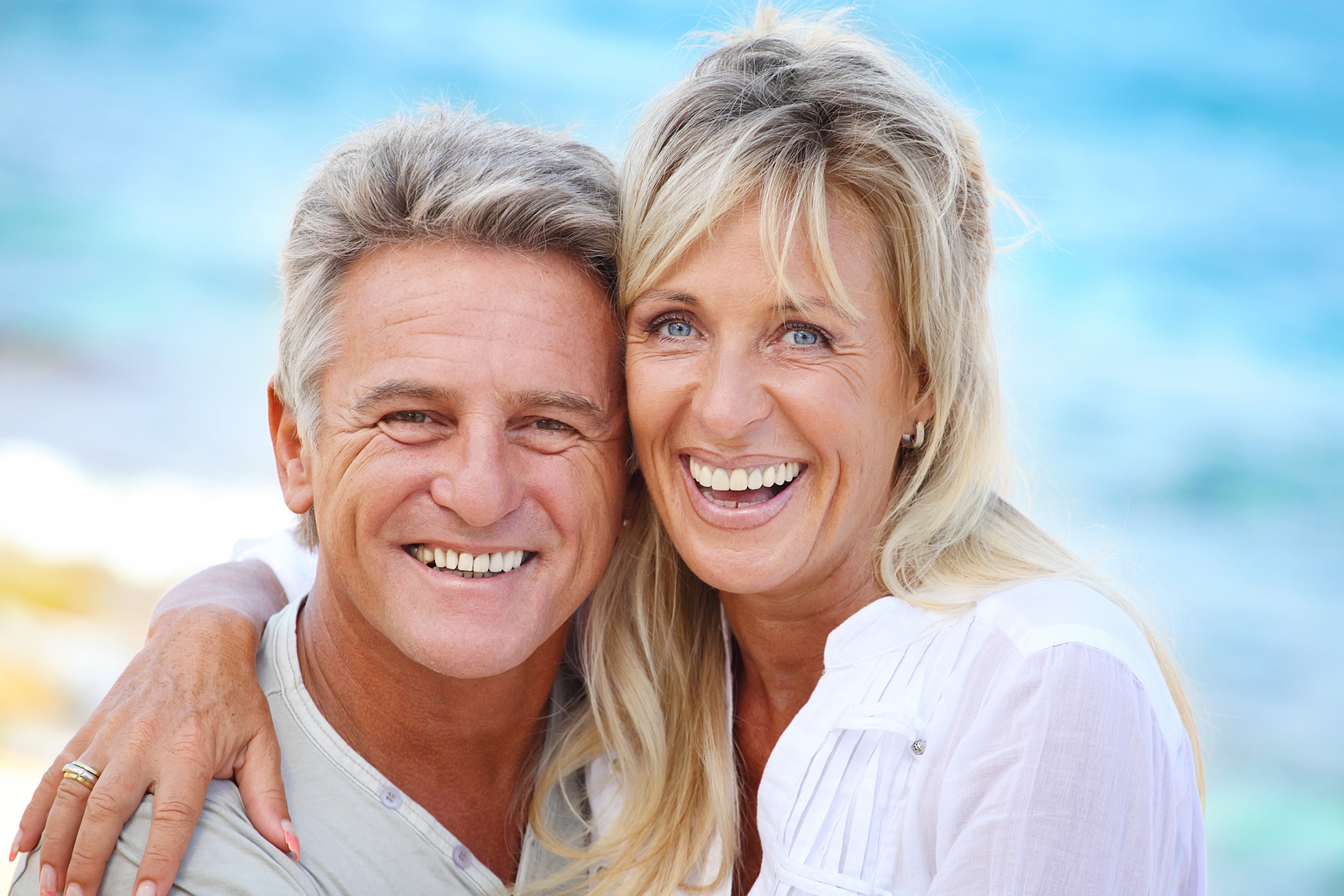 Happy mature couple outdoors